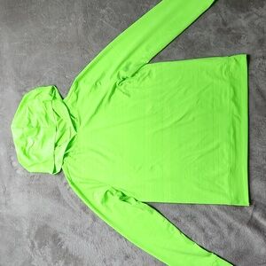 Kids rushguard in neon green, size L(10-12) by Lands' End